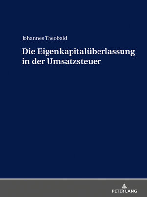 cover image of Die Eigenkapitalueberlassung in der Umsatzsteuer